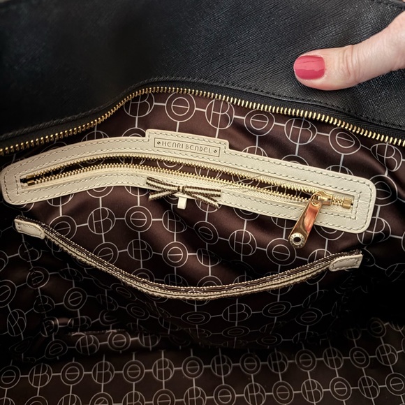 Henri Bendel Black Structured Leather Tote - Picture 8 of 13